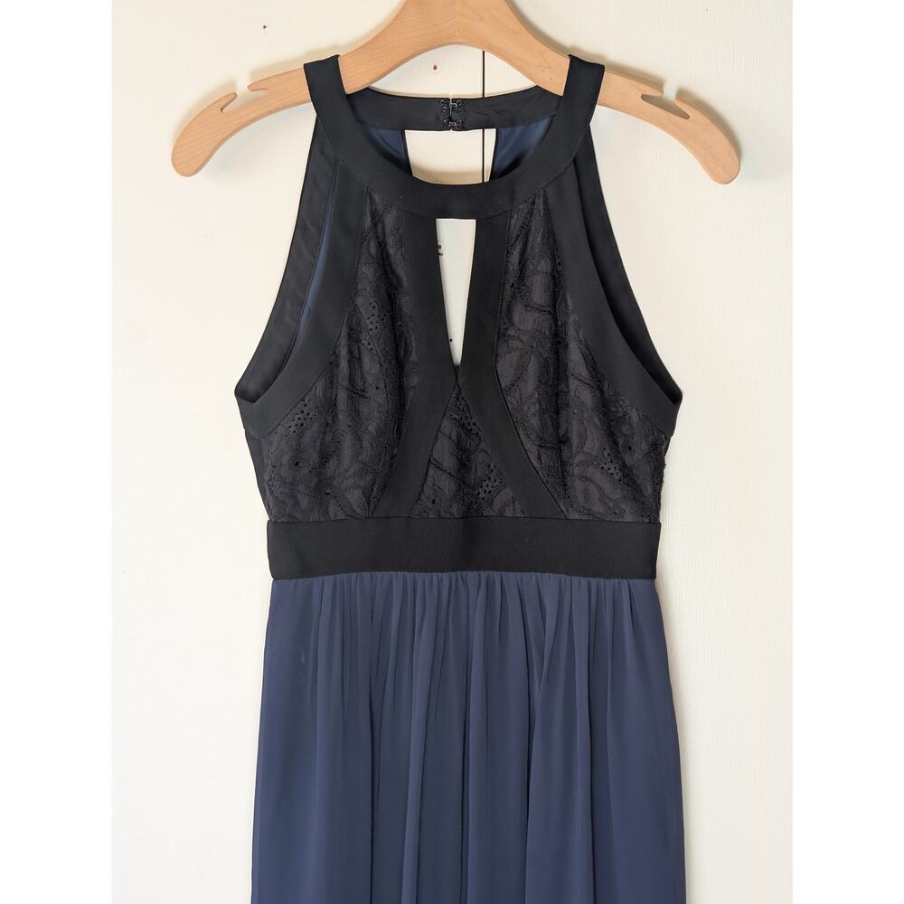 BCBGeneration Navy Maxi With Black Lace Bodice Size 0 - Picture 12 of 16